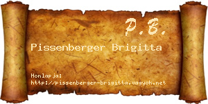 Pissenberger Brigitta névjegykártya